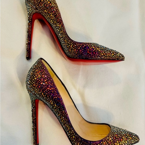 Christian Louboutin Pigalle Crystal Swarovski Volcano Strass Heels 37.5 120mm - Picture 10 of 14